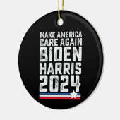 Biden Harris 2024 Pflege wieder Keramik Ornament (Links)