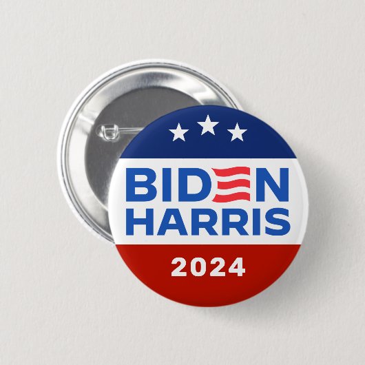 Biden Harris 2024 Präsidentschaftswahlkampagne Button (Vorne & Hinten)