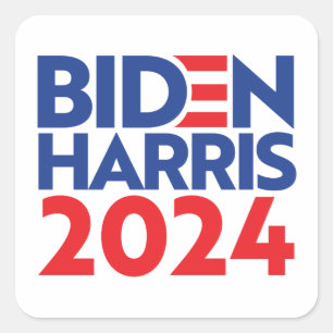 BIDEN HARRIS 2024 QUADRATISCHER AUFKLEBER