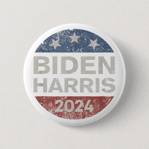 Biden Harris 2024 Retro Vintag Button