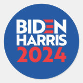 BIDEN HARRIS 2024 RUNDER AUFKLEBER (Vorderseite)