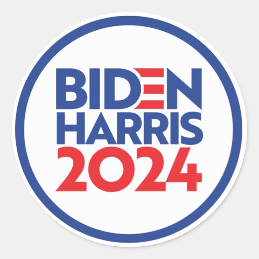 BIDEN HARRIS 2024 RUNDER AUFKLEBER (Vorderseite)