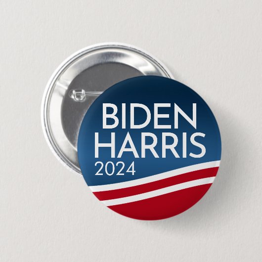 Biden Harris 2024 - Schaltfläche für modernes Well Button (Vorne & Hinten)
