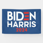 Biden Harris 2024 star - Red White Blue Banner (Horizontal)