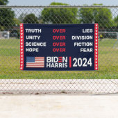 Biden Harris 2024: Truth Unity Science Hope Banner (Insitu)