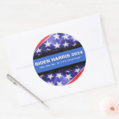 BIDEN HARRIS 2024 USA Flag Round Stickers (Umschlag)