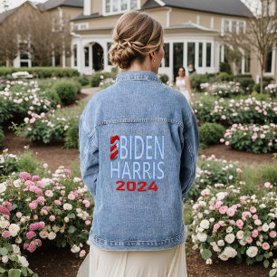 Biden Harris 2024 Wahl Blue Denim Jacket Jeansjacke