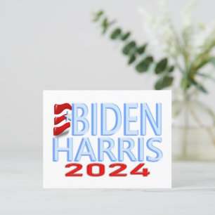 Biden Harris 2024 Wahl Postkarte
