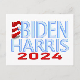 Biden Harris 2024 Wahl Postkarte