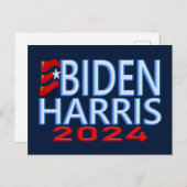 Biden Harris 2024 Wahl Postkarte (Vorne/Hinten)