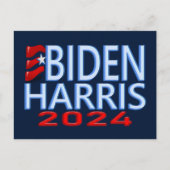 Biden Harris 2024 Wahl Postkarte (Vorderseite)