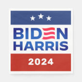 Biden Harris 2024 Wahlkampagne Papier Napkin Serviette (Vorderseite)