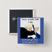 Biden Harris Anti Trump debattieren über politisch Button (Vorne & Hinten)