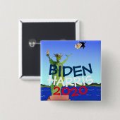 Biden Harris Anti-Trump-Wählerdemokratin 2020 Button (Vorne & Hinten)