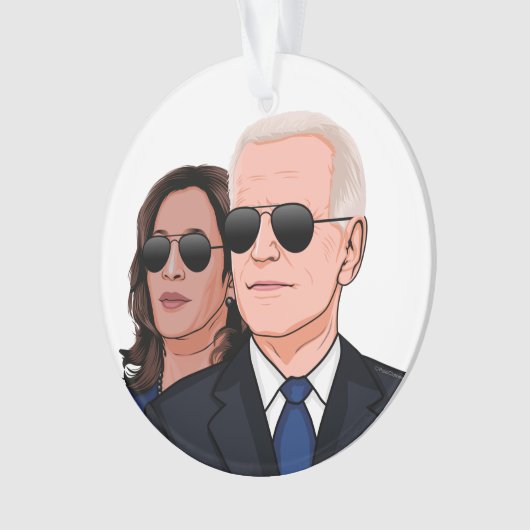 BIDEN HARRIS Aviator Ornamente (Vorderseite)