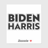 "Biden Harris" Black Aufkleber (Blatt)