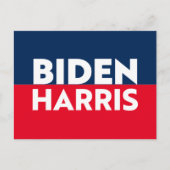 "Biden Harris", blau, weiß Postkarte (Vorderseite)