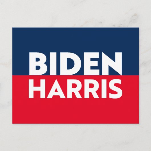 "Biden Harris", blau, weiß Postkarte (Vorderseite)