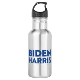 "Biden harris - blaue Buchstaben Wasser Flasche Edelstahlflasche