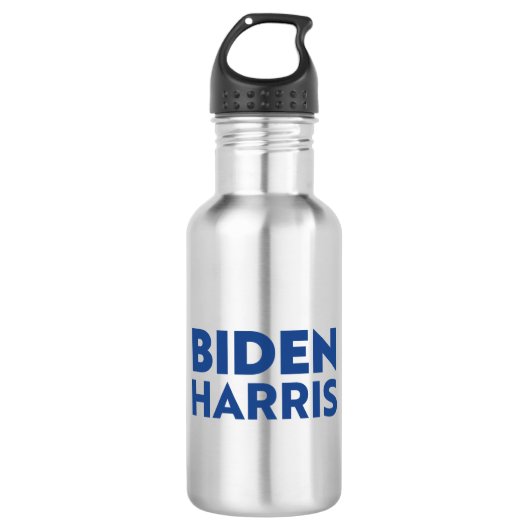 "Biden harris - blaue Buchstaben Wasser Flasche Edelstahlflasche (Vorderseite)