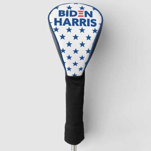 Biden / Harris Blue Stars Muster Weiß Golf Headcover (Vorderseite)
