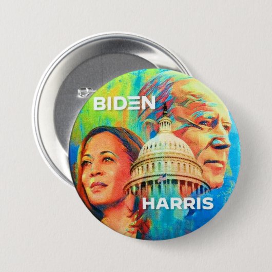 Biden Harris Button (Vorne & Hinten)