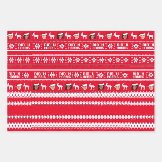 Biden Harris Christmas Geschenkpapier Set (Vorderseite 3)