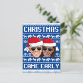BIDEN HARRIS: CHRISTMAS KAM FRÜH POSTKARTE (Stehend Vorderseite)