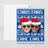 BIDEN HARRIS: CHRISTMAS KAM FRÜH POSTKARTE (Vorne/Hinten)