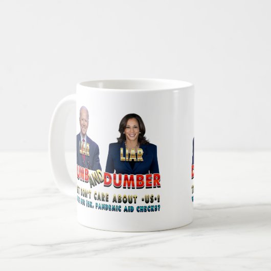 Biden Harris Dumb & Dumber Kaffeetasse (Vorderseite Links)