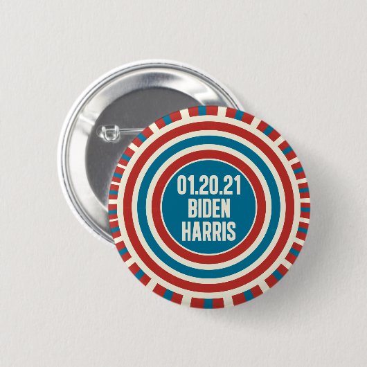 Biden Harris Einweihung Day Celebration Button (Vorne & Hinten)