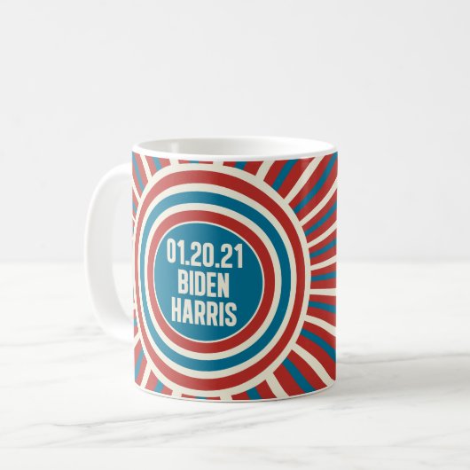 Biden Harris Einweihung Day Celebration Kaffeetasse (Vorderseite Links)