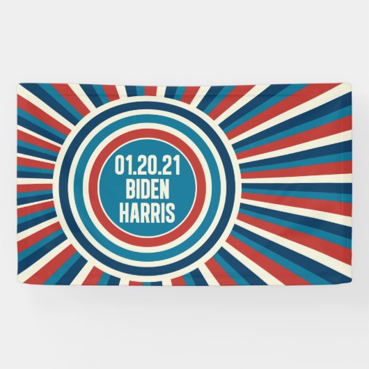 Biden Harris Einweihung Day Red White Blue Banner (Horizontal)