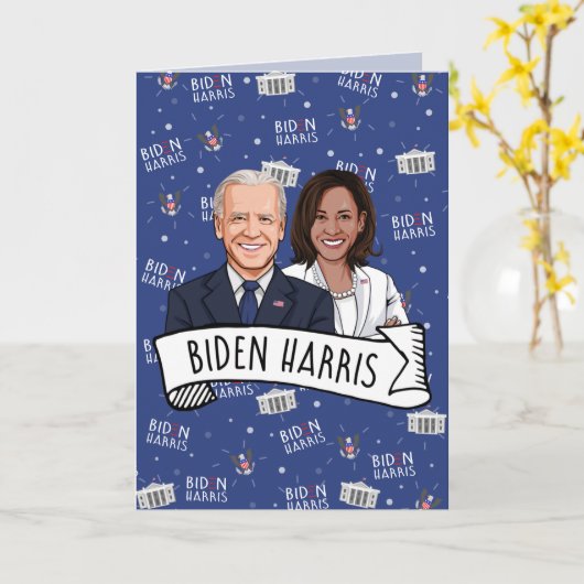 Biden Harris Einweihung Karte (Gelbe Blume)