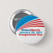 Biden Harris Einweihungstag Amerikanische Flagge Button (Vorne & Hinten)