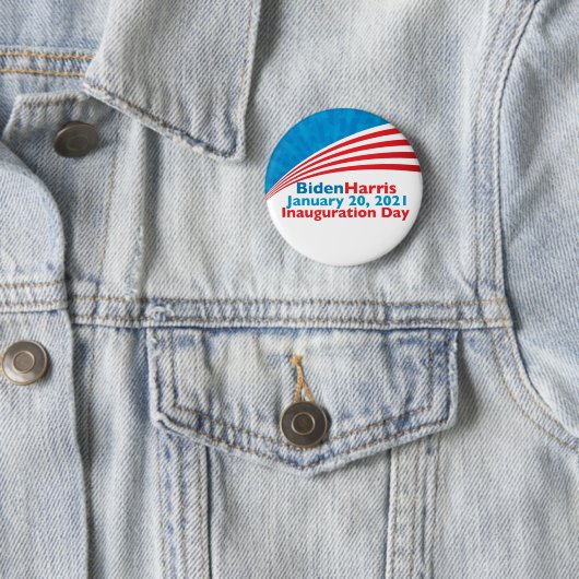 Biden Harris Einweihungstag Amerikanische Flagge Button (Beispiel)