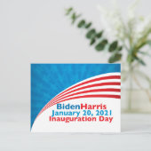 Biden Harris Einweihungstag Amerikanische Flagge Postkarte (Stehend Vorderseite)