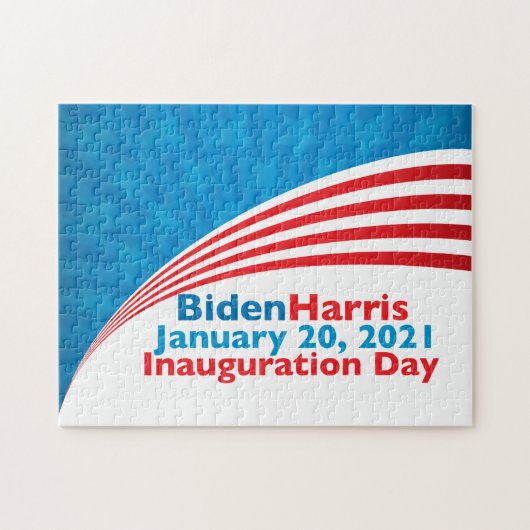 Biden Harris Einweihungstag Amerikanische Flagge Puzzle (Horizontal)