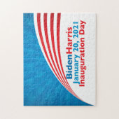 Biden Harris Einweihungstag Amerikanische Flagge Puzzle (Vertikal)