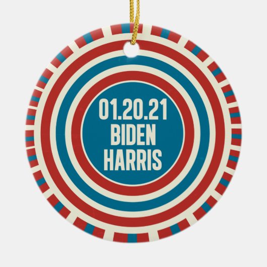 Biden Harris Einweihungstag Politischer Keepake Keramik Ornament (Vorne)