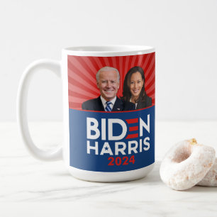 Biden Harris Foto - 2024 star - Red White Blue Kaffeetasse