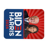 Biden Harris Foto - 2024 star - Red White Blue Magnet (Horizontal)