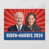 Biden Harris Foto - 2024 star - Red White Blue Postkarte (Vorderseite)