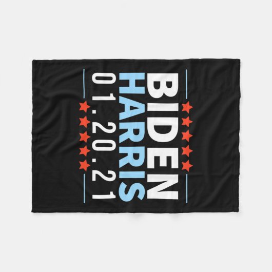 Biden Harris im Januar 2021 Wahlsieg Inaugur Fleecedecke (Vorderseite (Horizontal))