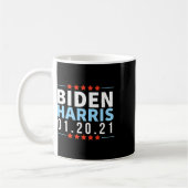 Biden Harris im Januar 2021 Wahlsieg Inaugur Kaffeetasse (Links)