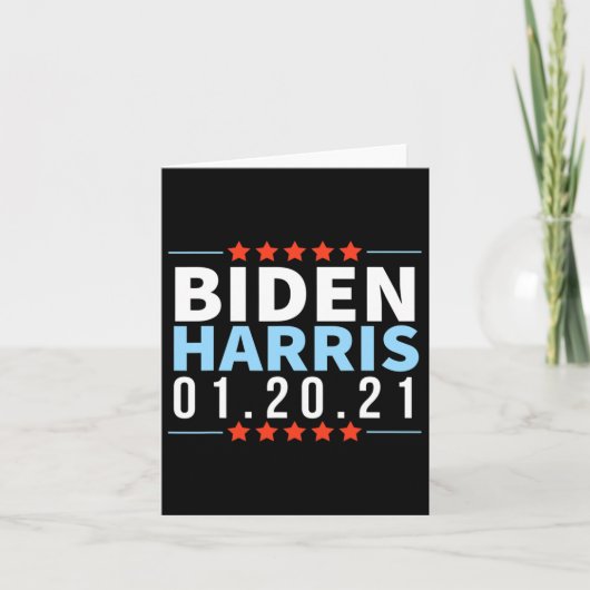 Biden Harris im Januar 2021 Wahlsieg Inaugur Karte (Vorderseite)
