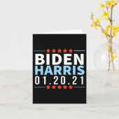 Biden Harris im Januar 2021 Wahlsieg Inaugur Karte (Gelbe Blume)