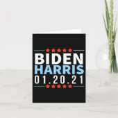 Biden Harris im Januar 2021 Wahlsieg Inaugur Karte (Vorderseite)