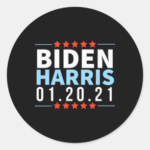 Biden Harris im Januar 2021 Wahlsieg Inaugur Runder Aufkleber