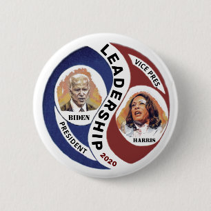 Biden Harris Leadership 2020 Button
